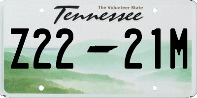 TN license plate Z2221M