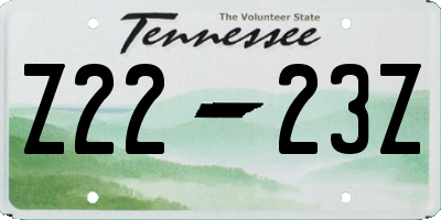 TN license plate Z2223Z