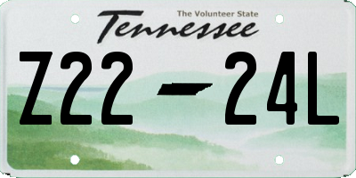 TN license plate Z2224L