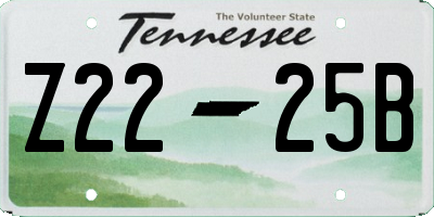 TN license plate Z2225B