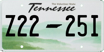 TN license plate Z2225I