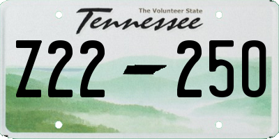 TN license plate Z2225O