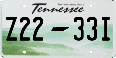 TN license plate Z2233I
