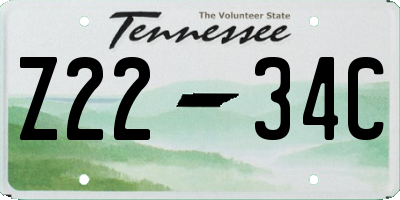 TN license plate Z2234C
