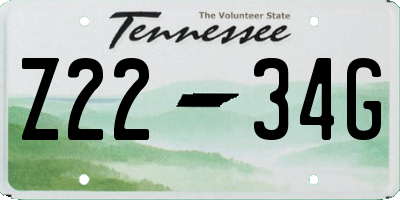 TN license plate Z2234G