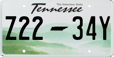 TN license plate Z2234Y