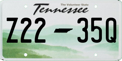 TN license plate Z2235Q