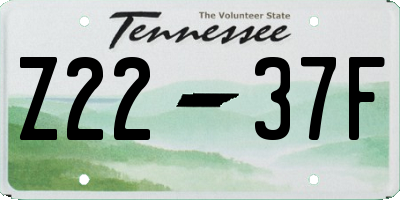 TN license plate Z2237F