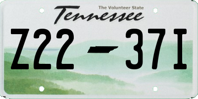 TN license plate Z2237I