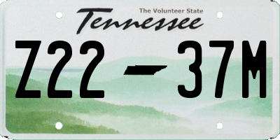 TN license plate Z2237M