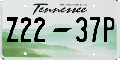 TN license plate Z2237P