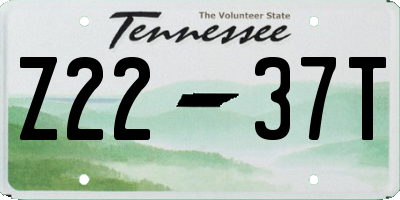 TN license plate Z2237T