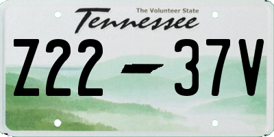 TN license plate Z2237V