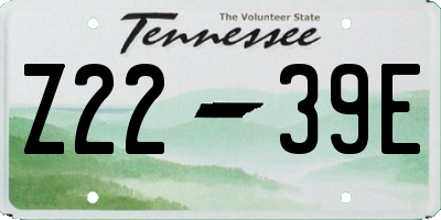 TN license plate Z2239E