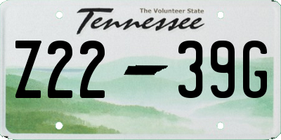 TN license plate Z2239G