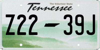 TN license plate Z2239J