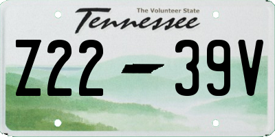 TN license plate Z2239V