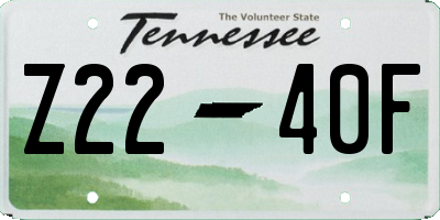 TN license plate Z2240F