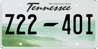TN license plate Z2240I