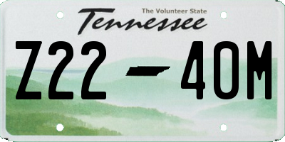 TN license plate Z2240M