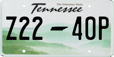 TN license plate Z2240P