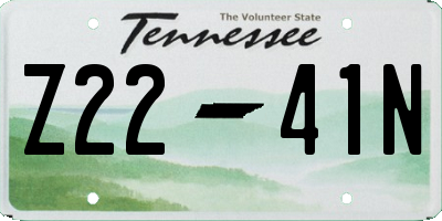 TN license plate Z2241N