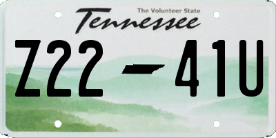 TN license plate Z2241U
