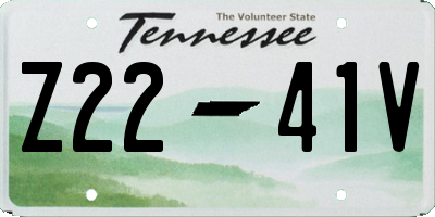 TN license plate Z2241V