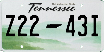 TN license plate Z2243I