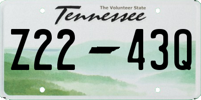 TN license plate Z2243Q