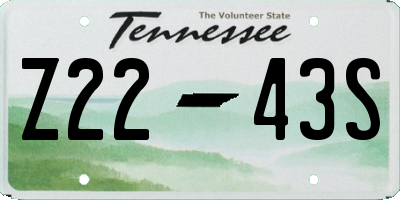 TN license plate Z2243S