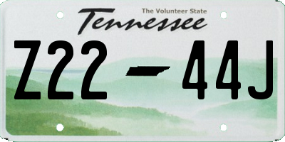 TN license plate Z2244J