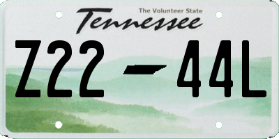 TN license plate Z2244L