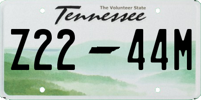 TN license plate Z2244M