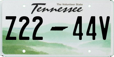 TN license plate Z2244V