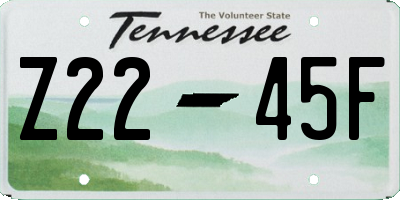 TN license plate Z2245F