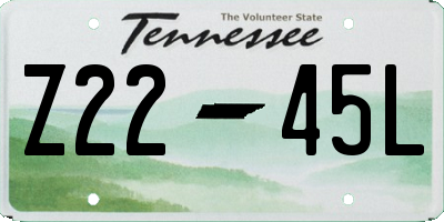 TN license plate Z2245L