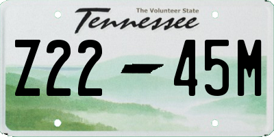 TN license plate Z2245M