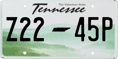 TN license plate Z2245P