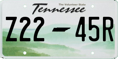 TN license plate Z2245R