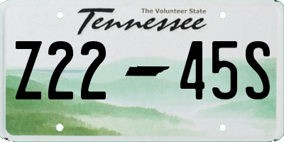 TN license plate Z2245S