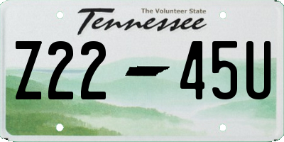 TN license plate Z2245U