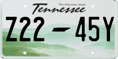 TN license plate Z2245Y