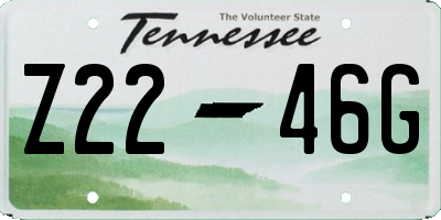 TN license plate Z2246G