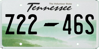 TN license plate Z2246S