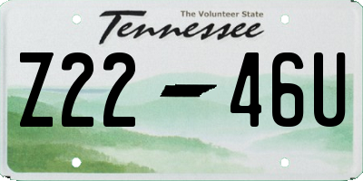 TN license plate Z2246U