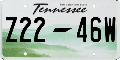 TN license plate Z2246W
