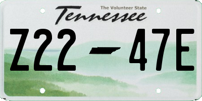 TN license plate Z2247E