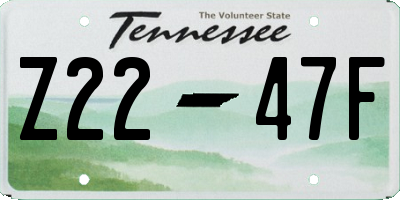 TN license plate Z2247F