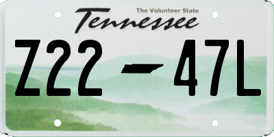 TN license plate Z2247L